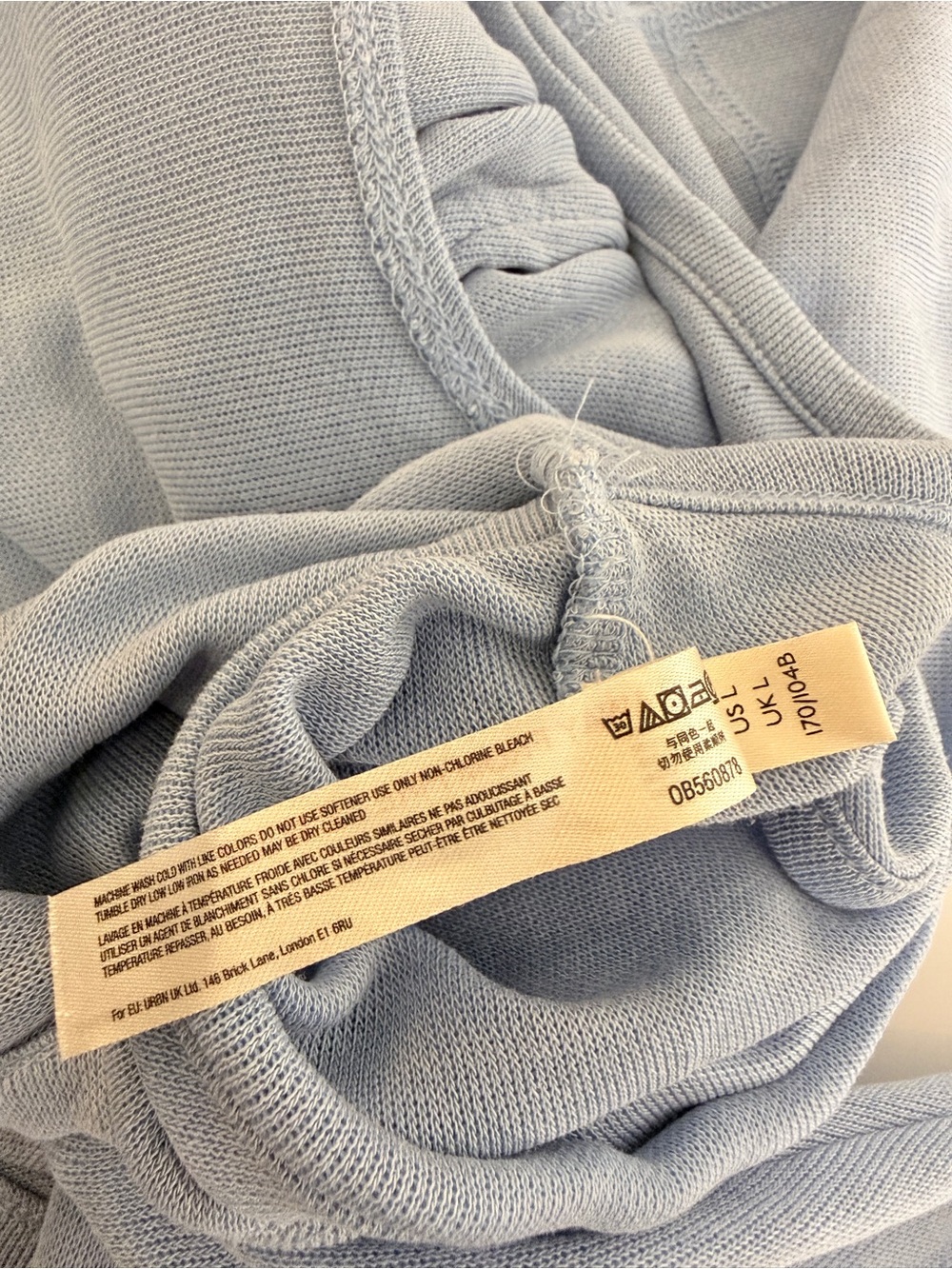 FP Movement Back Into It Hoodie Harbor Blue Size Large Open Back Free People - Picture 11 of 13